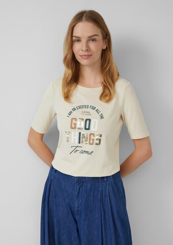 T-shirt s.Oliver en beige : devant