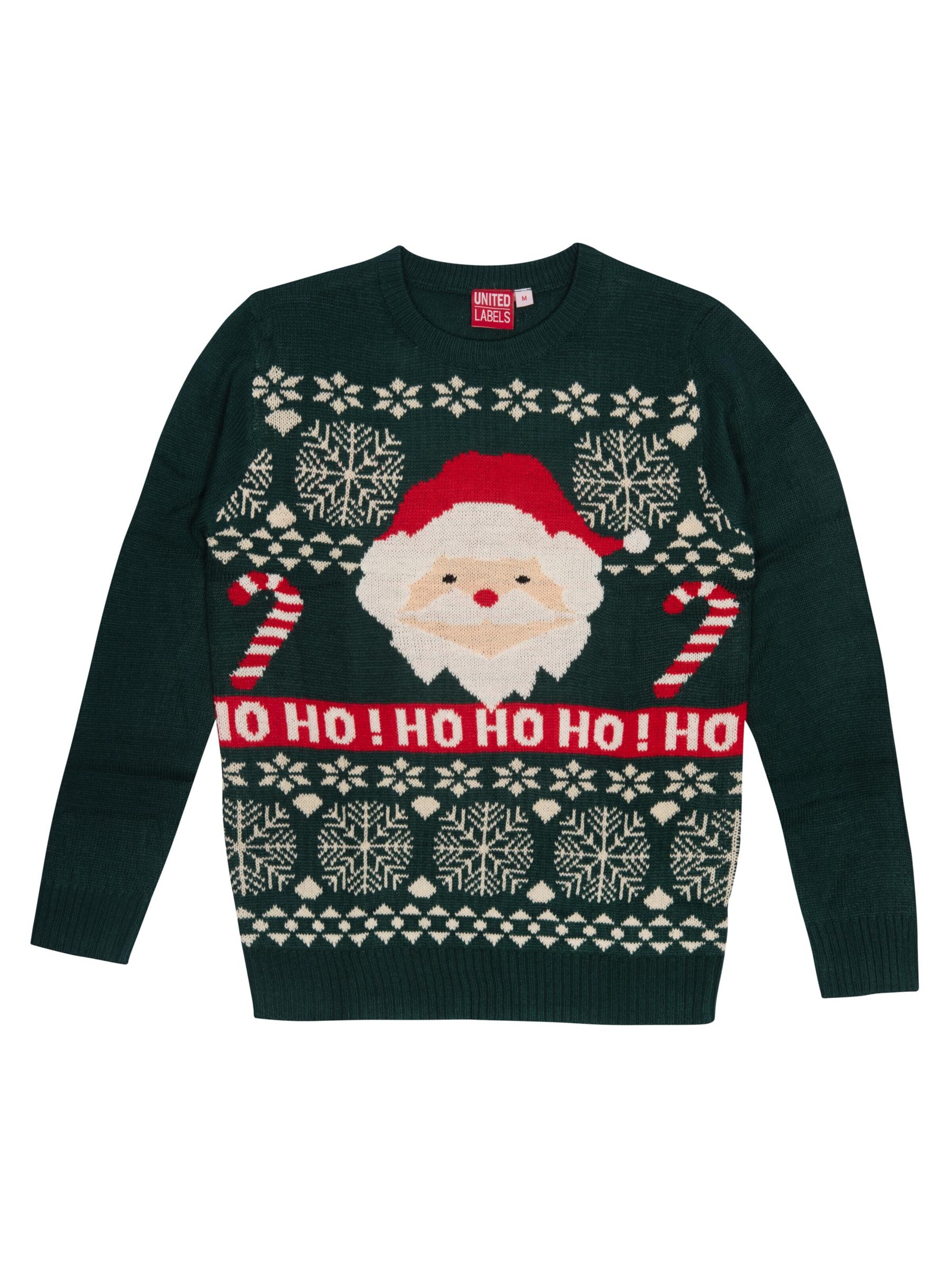 United Labels Pullover 'Weihnachtspullover Weihnachtsmann'‌‌‌‌‌‌ in Grün