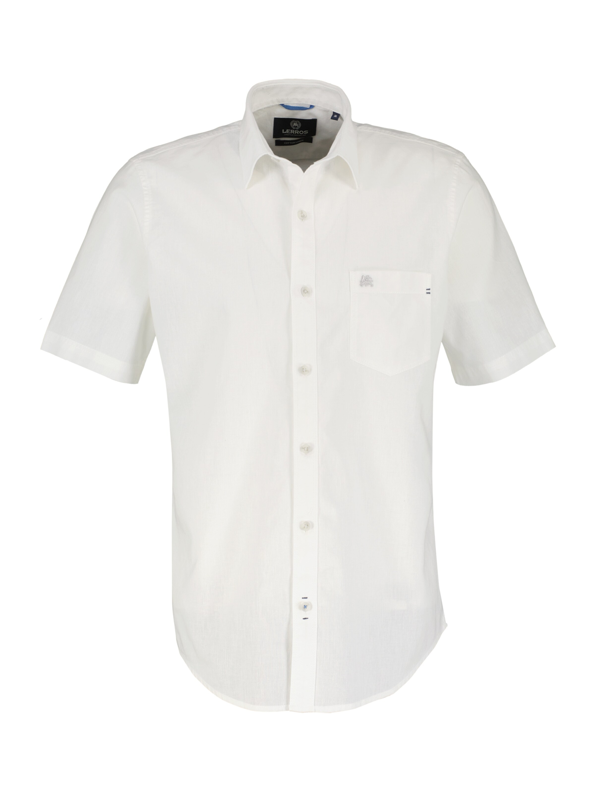 LERROS Regular fit Button Up Shirt in White: front