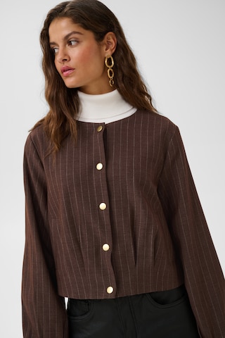 Cream Between-season jacket 'Tingle' in Brown