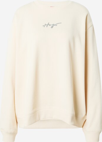 Sweat-shirt 'Classic' HUGO en beige : devant