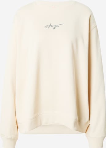 HUGO Red Sweatshirt 'Classic' in Beige: voorkant