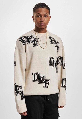 Pull-over DEF en beige : devant