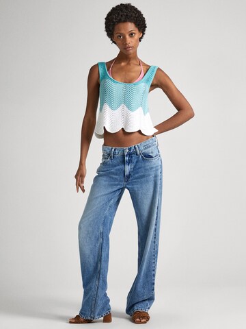 Pepe Jeans Knitted Top 'Galea' in Blue