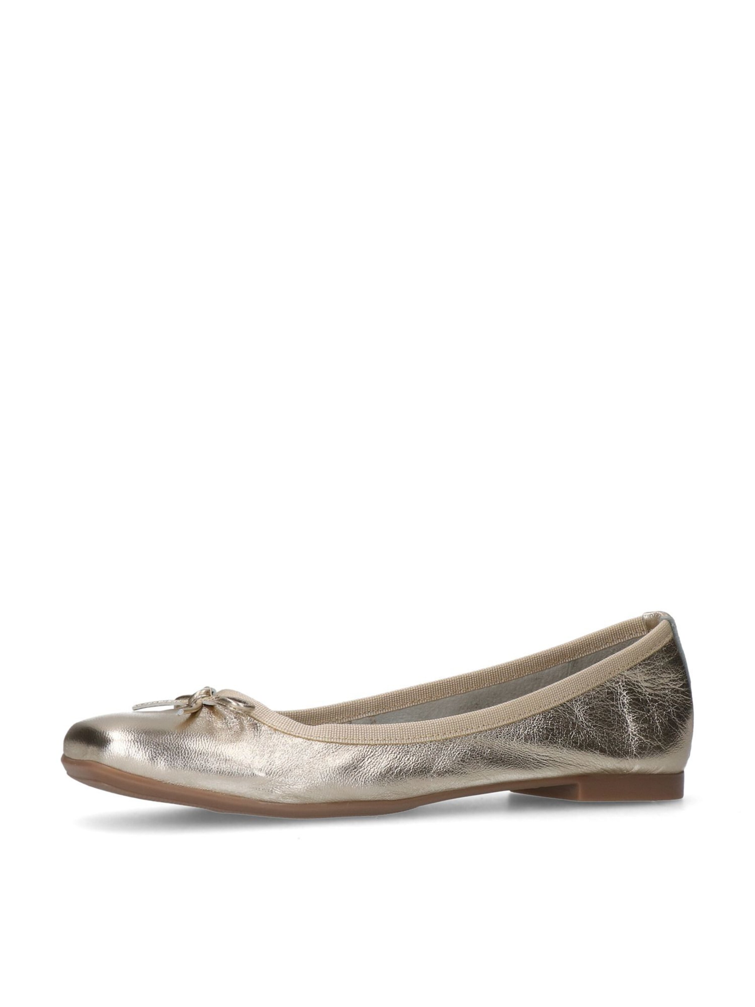 MANFIELD Ballet Flats in Gold: front