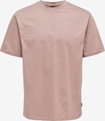 Only & Sons T-shirt 'Fred' i rosa: framsida