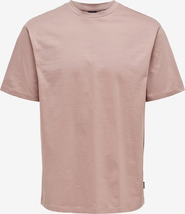 Only & Sons T-Shirt 'Fred' in Pink: predná strana