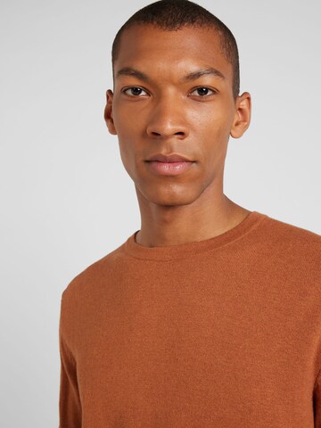 JACK & JONES Sweater 'JJEEmil' in Brown