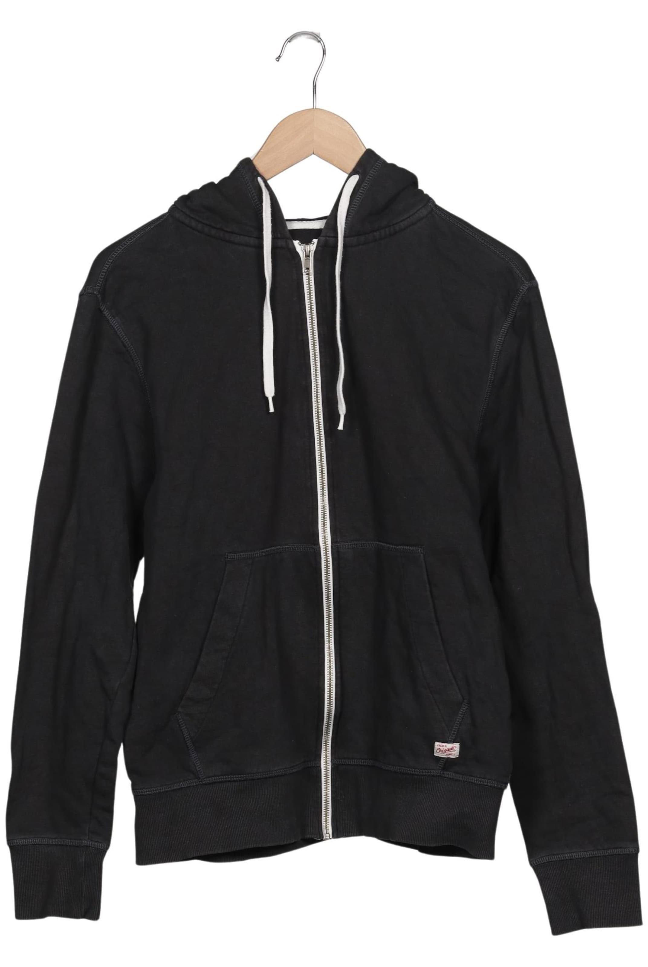JACK & JONES Sweatshirt & Zip-Up Hoodie in L in Black: front