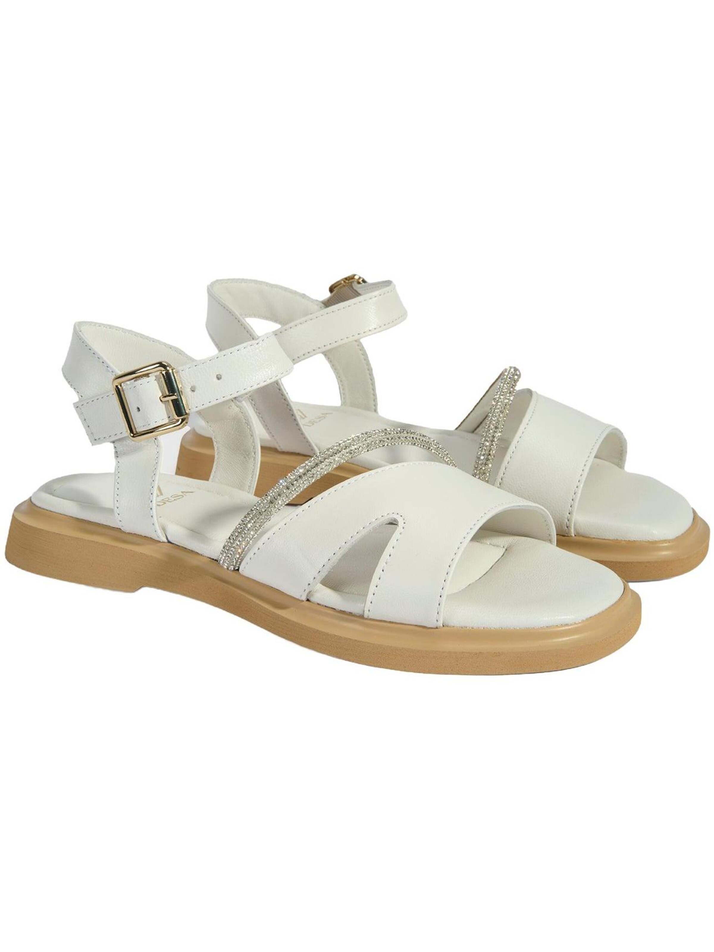 Desa - Sandalias 'Sandalen' en blanco: frente