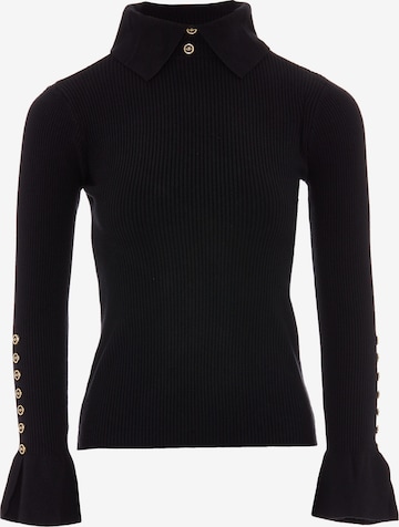 Pull-over caissa en noir : devant