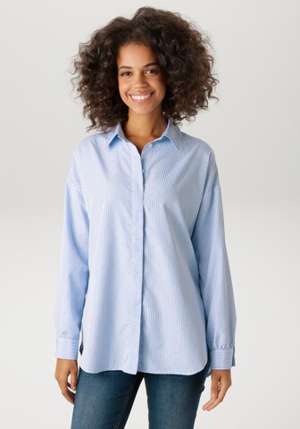 Aniston CASUAL Blouse in Blue: front