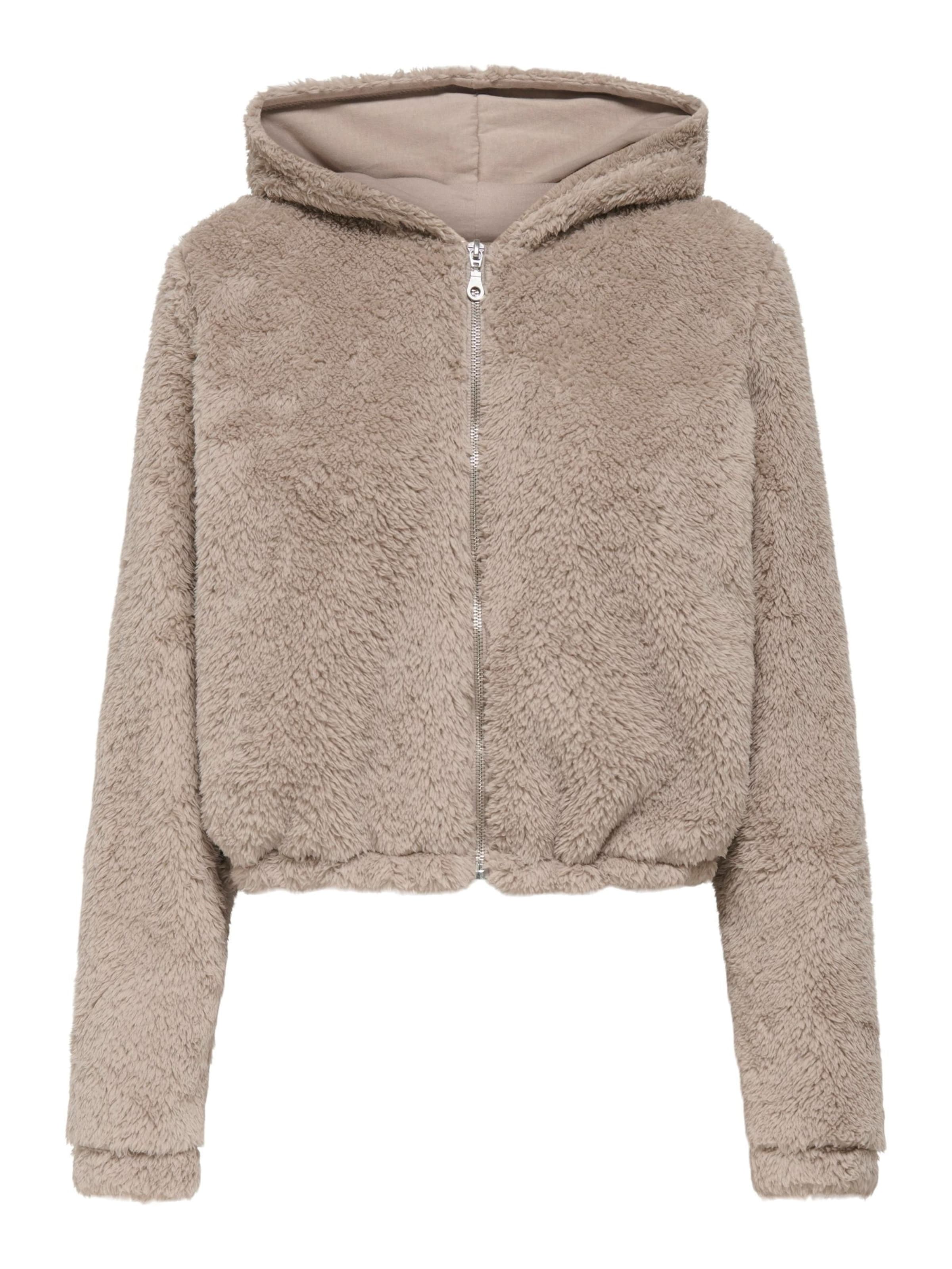 ONLY PLAY Fleecejakke 'ONPCas Fluf' i beige: forside