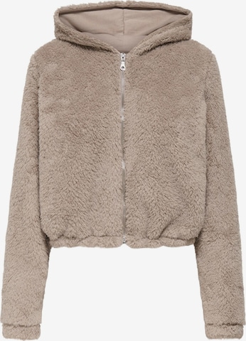 Veste en polaire 'ONPCas Fluf' ONLY PLAY en beige : devant