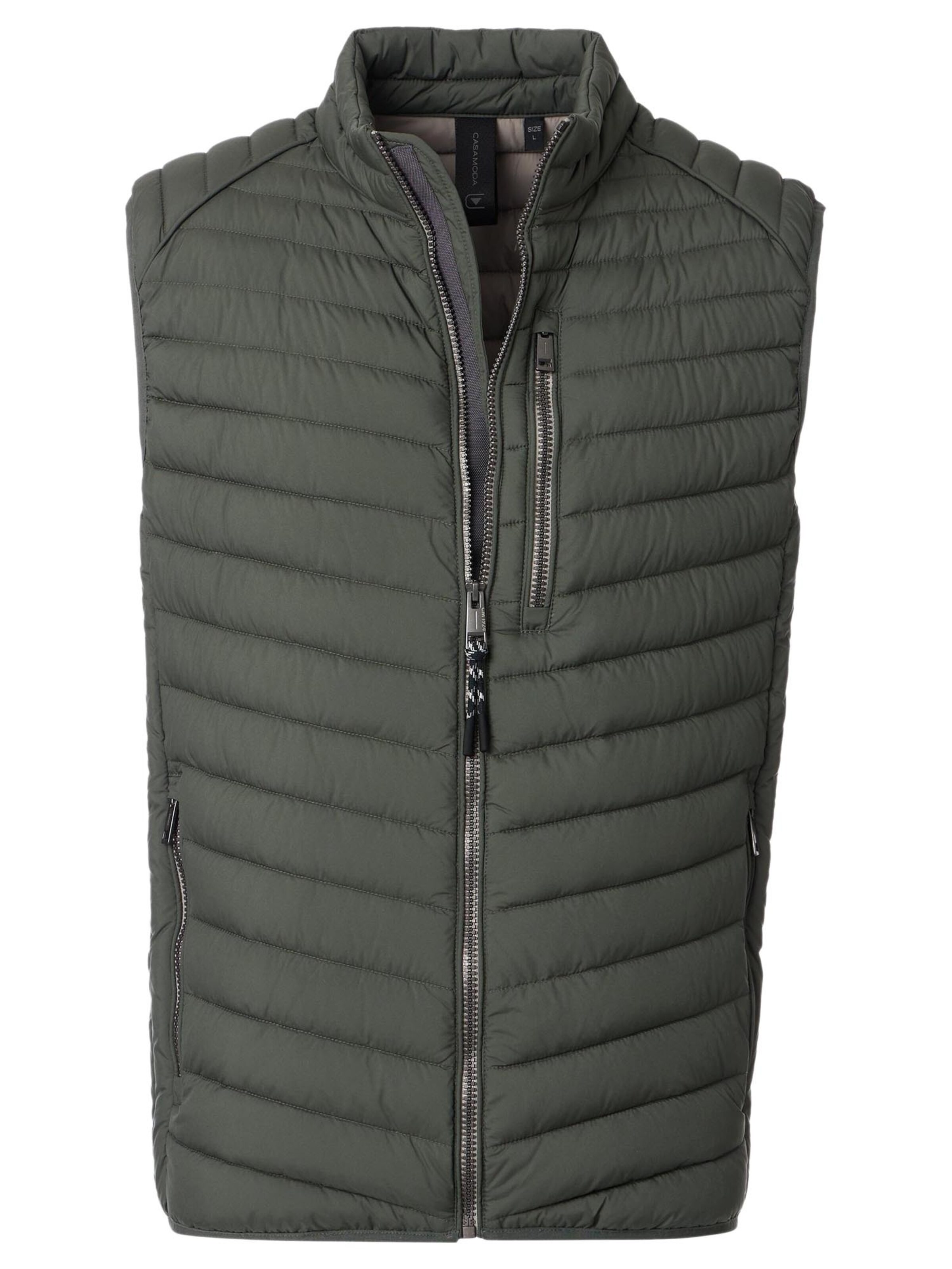 CASAMODA Vest 'Basic' in Green: front