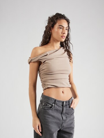 Haut Abercrombie & Fitch en marron : devant