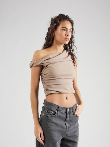 Abercrombie & Fitch - Blusa em castanho: frente