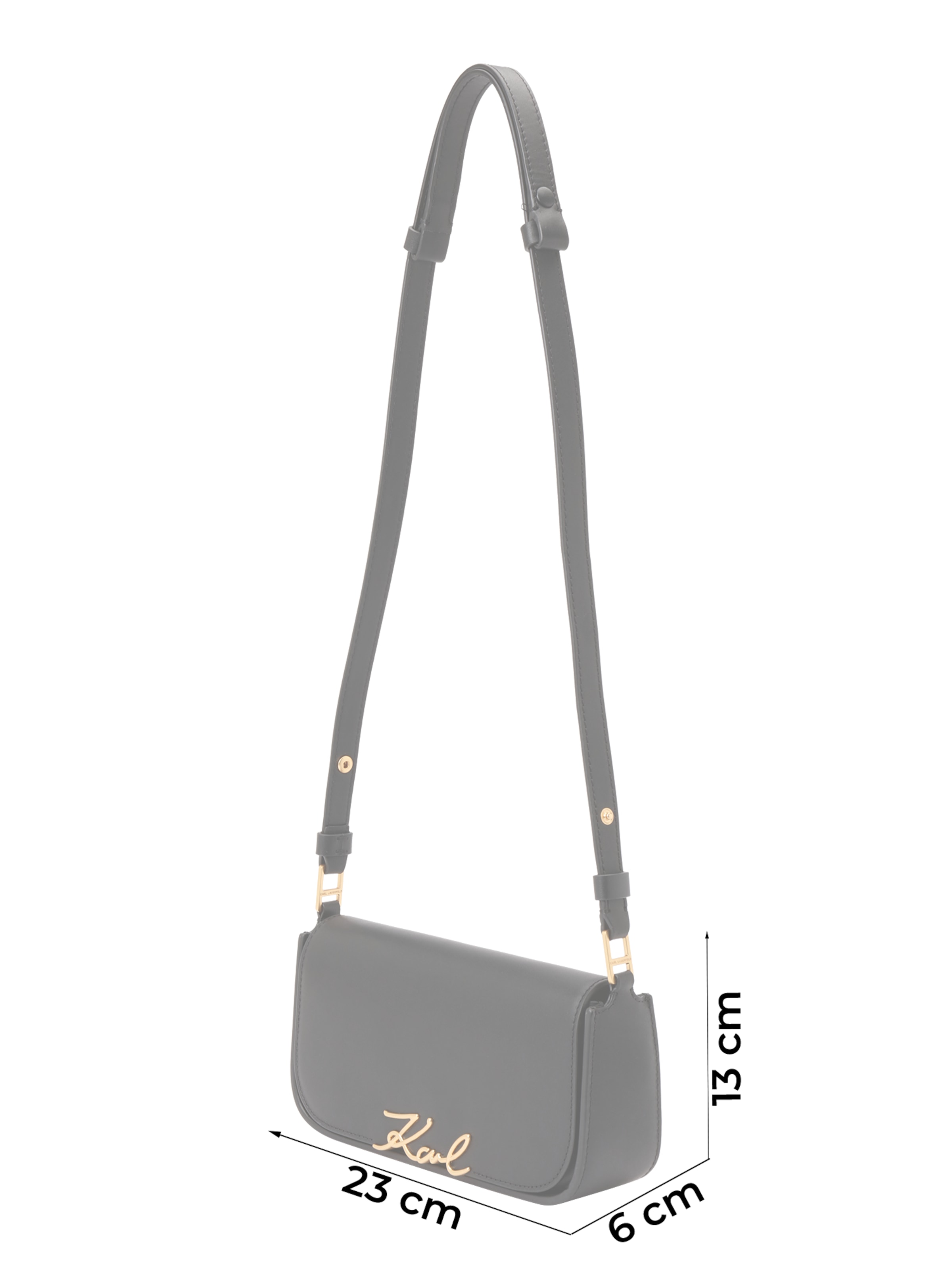 Karl Lagerfeld Taška přes rameno 'Signature' – černá