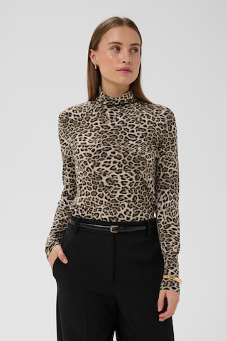 T-shirt SOAKED IN LUXURY en marron : devant