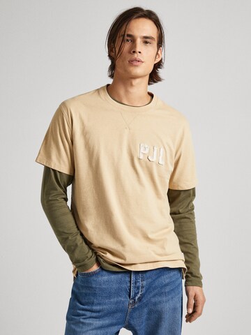 Pepe Jeans - Camisa 'Colden' em bege: frente