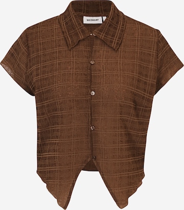 WEEKDAY Blouse 'Selma' in Brown: front