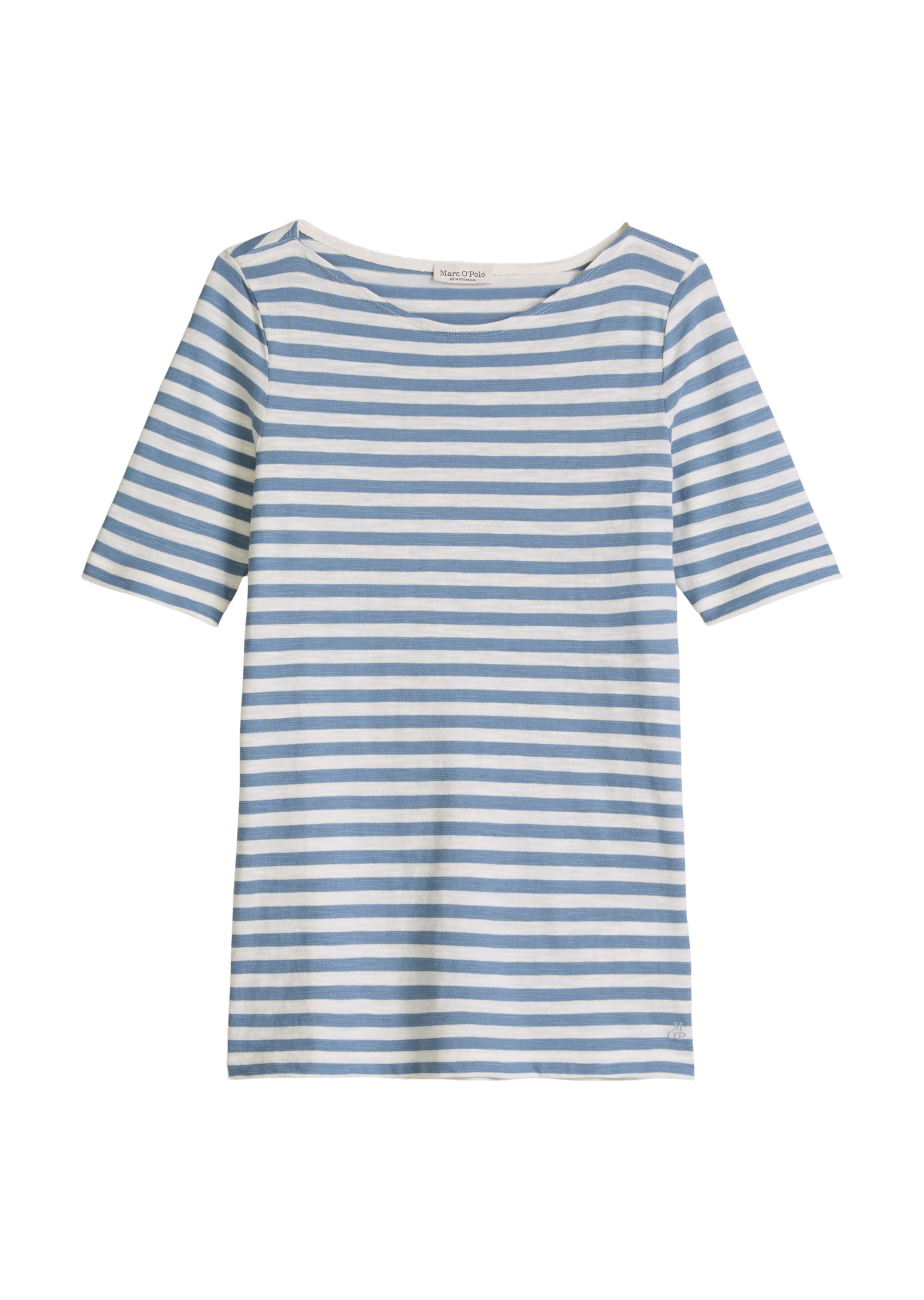 Marc O'Polo T-Shirt in himmelblau / weiß, Produktansicht