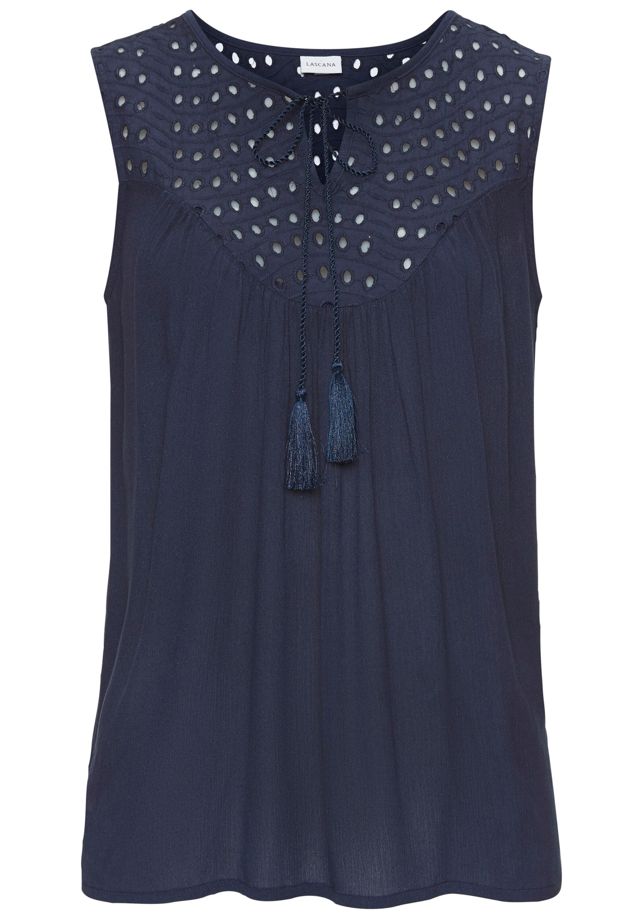 LASCANA Топ в синьо: отпред