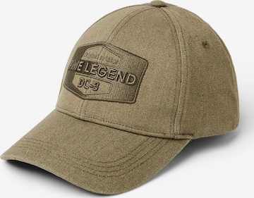 PME Legend Lippalakki 'Washed canvas cap with embroidery' värissä vihreä: etupuoli
