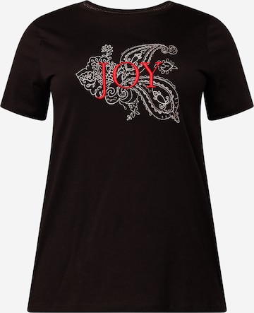 T-shirt 'PAISLI LIFE' ONLY Carmakoma en noir : devant