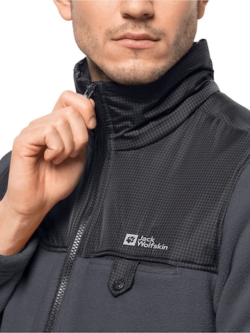 JACK WOLFSKIN Funktionele fleece-jas 'Jack Wolfskin Dna Grizzly Fleece FZ M' in Zwart