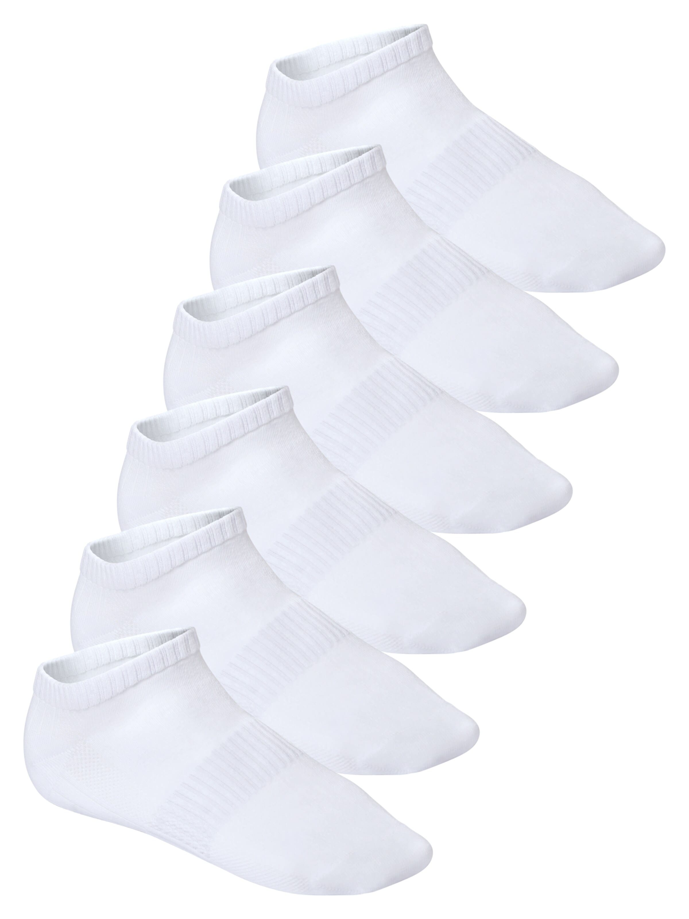 footstar Athletic Socks 'Perfect Fit' in White: front