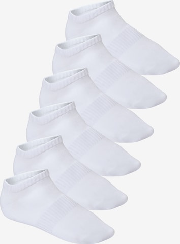 footstar Athletic Socks 'Perfect Fit' in White: front