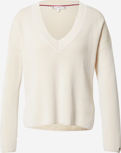 TOMMY HILFIGER Pullover 'TOMMY HILFIGER X ABOUT YOU V-NK SWTR' in ecru, Produktansicht