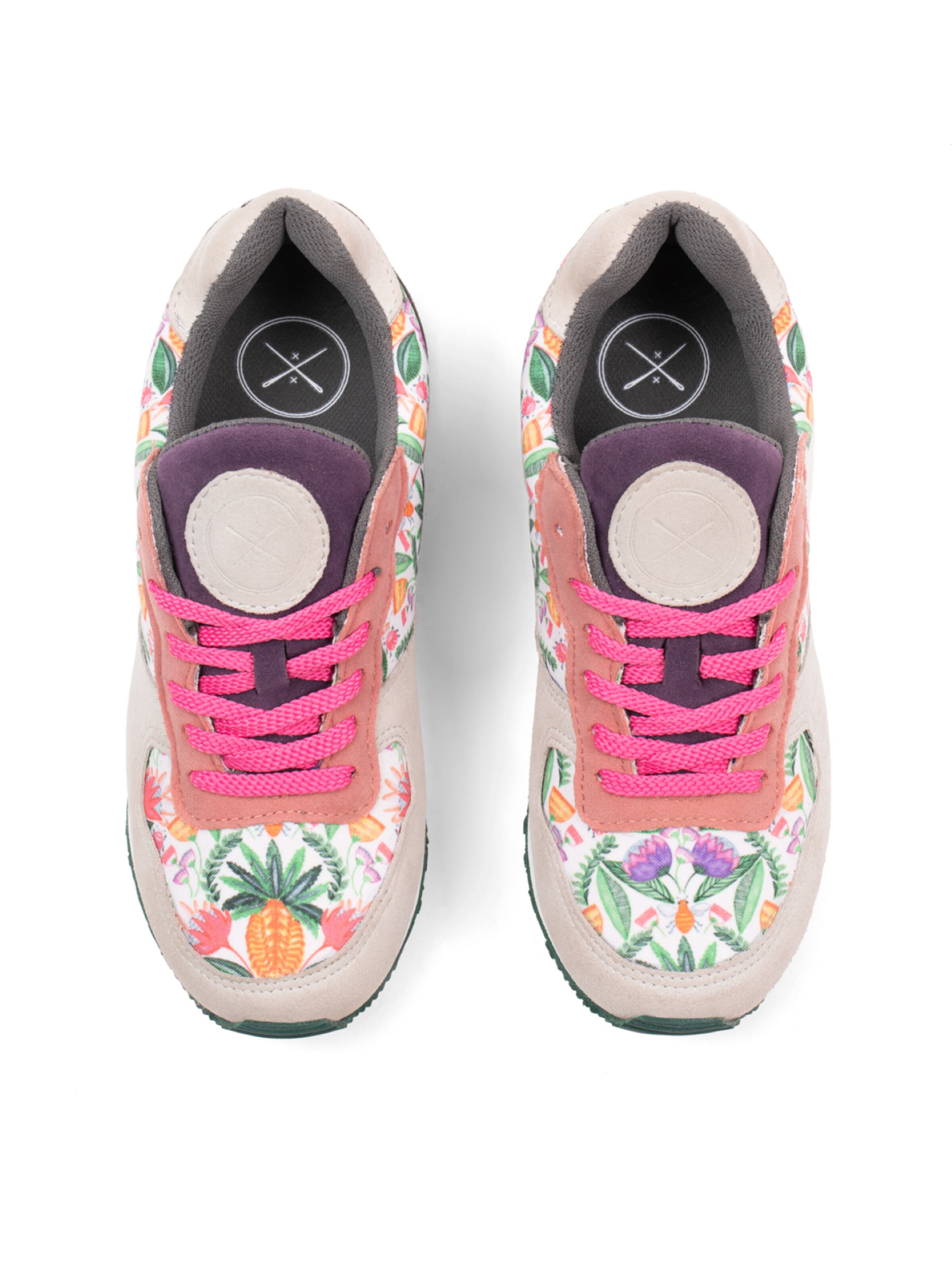 inkkas Sneaker low 'Inkkas Abacaxi Vegan Sneaker – Tropischer Damen-Sneaker aus veganem Material'‌‌‌‌ in Mischfarben