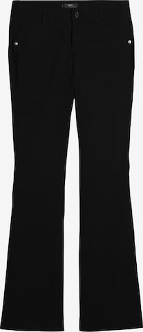 Bootcut Pantaloni de la bonprix pe negru: față