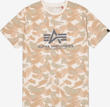 ALPHA INDUSTRIES Shirt 'Basic Logo' in Beige: front