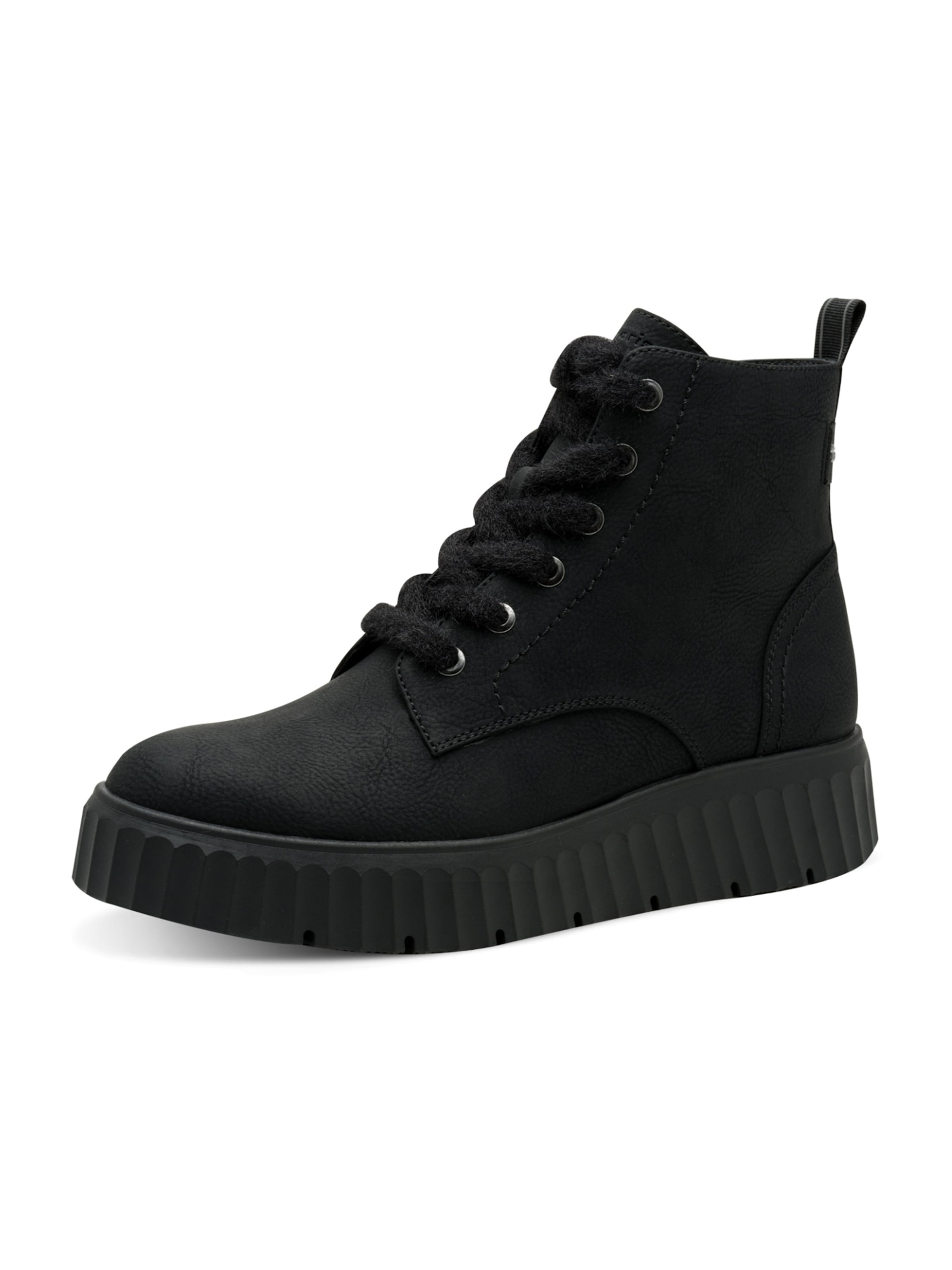 Tamaris - Botines con cordones en negro: frente
