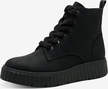 Tamaris Schnürstiefelette in Schwarz: Vorderseite