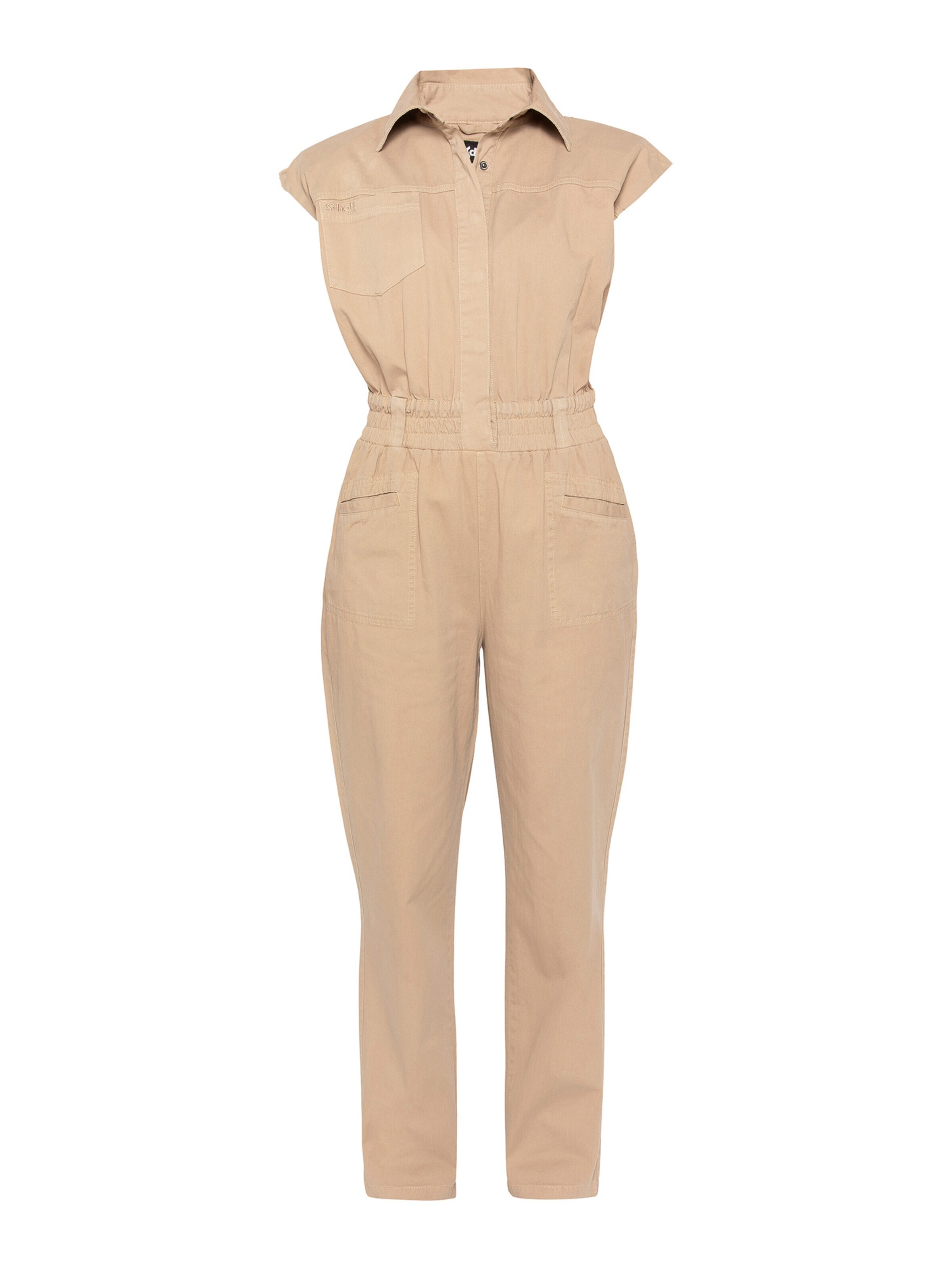 Schott NYC Jumpsuit‌‌‌‌‌‌‌‌ in Beige: Vorderseite