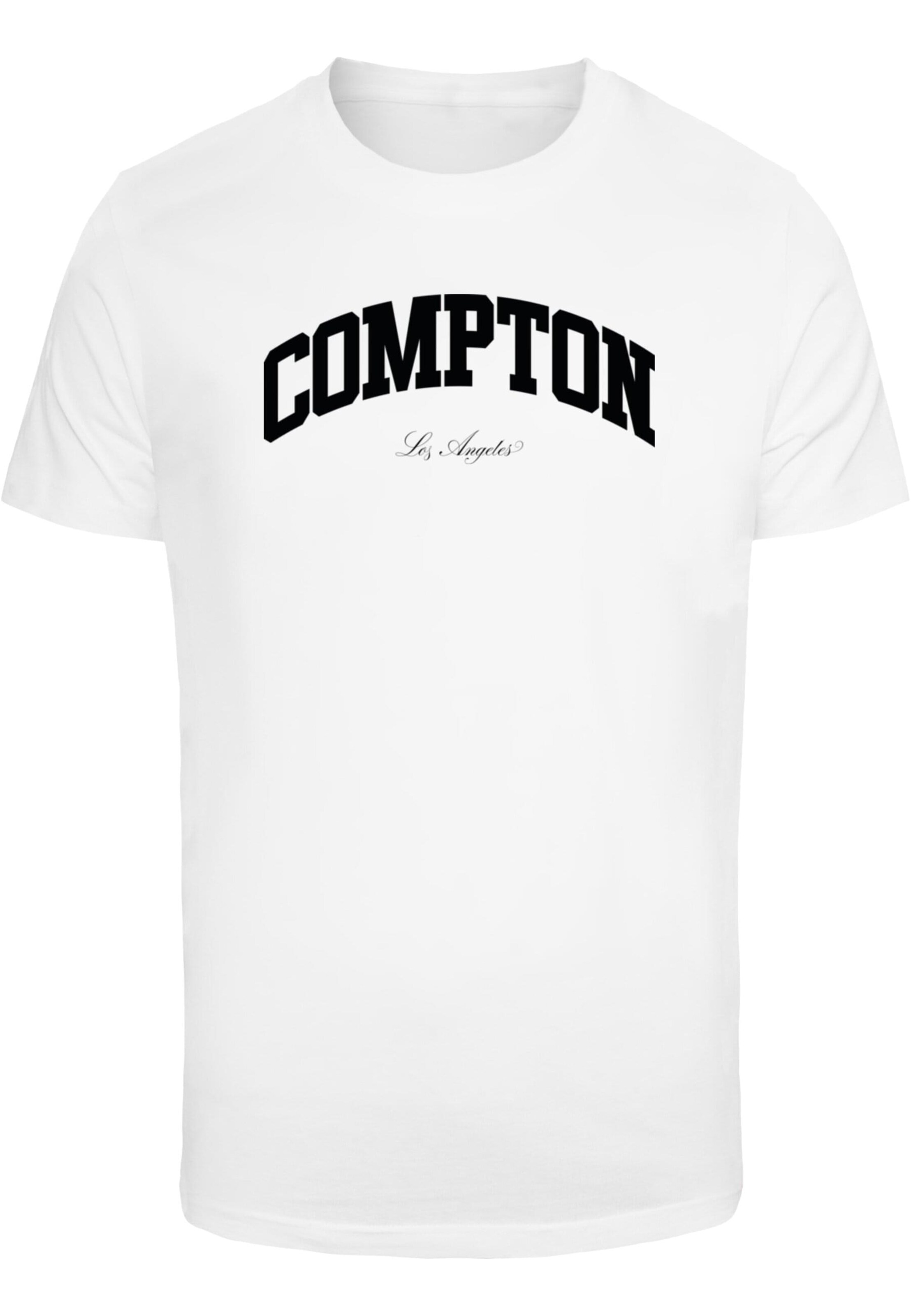 Mister Tee Shirt 'Compton Los Angeles' in Wit: voorkant