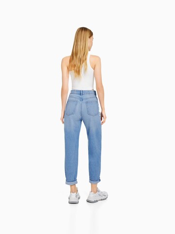 Regular Jeans de la Bershka pe albastru