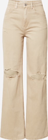 Wide Leg Jean Tally Weijl en beige : devant