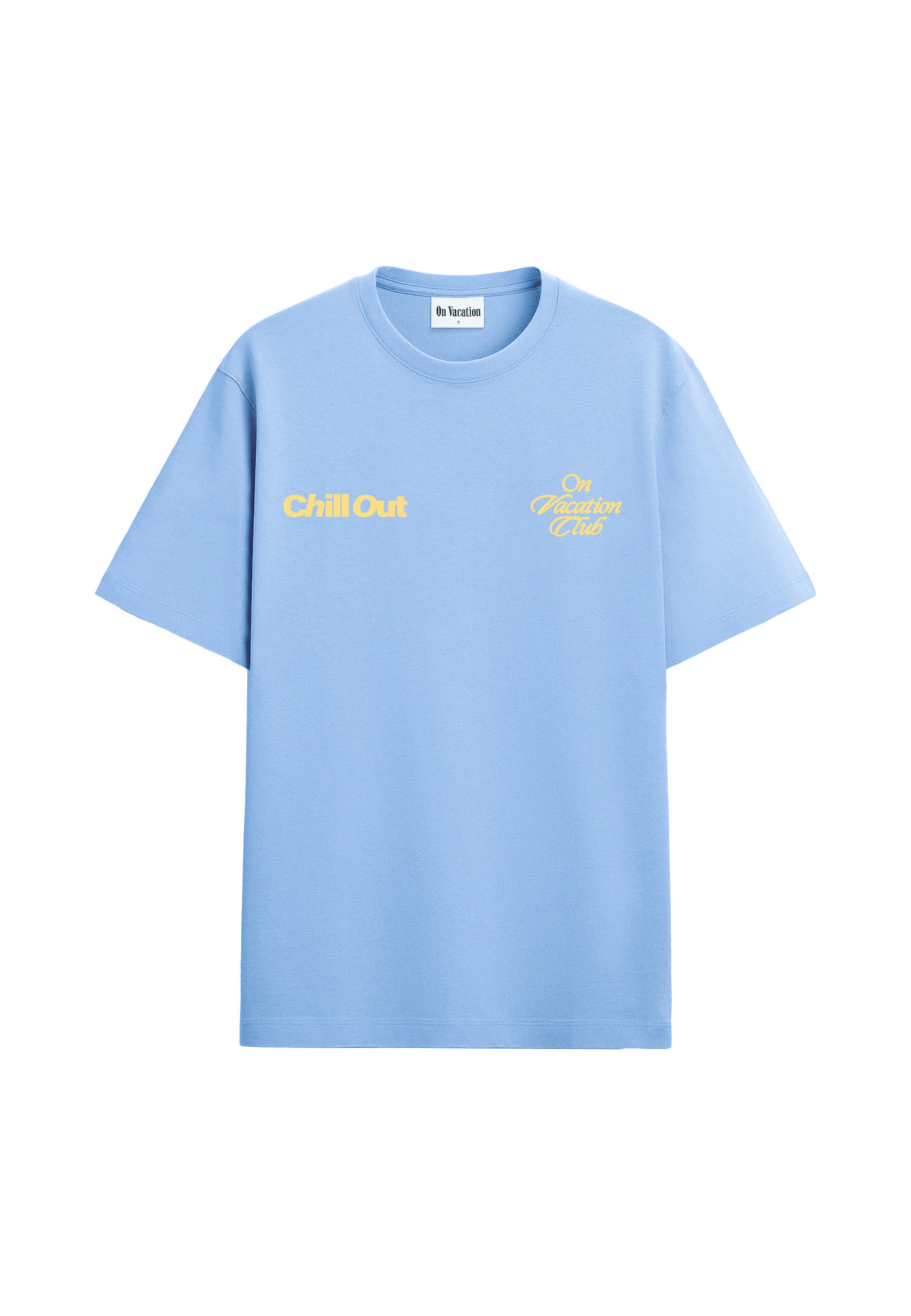 On Vacation Shirt 'Chill Out' in Blue: front