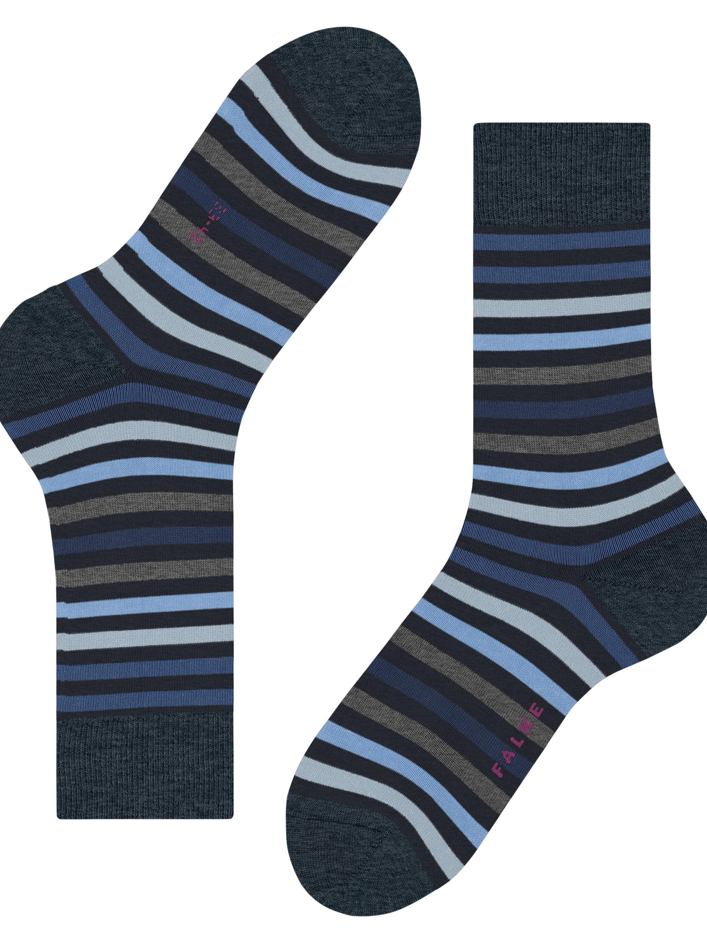 FALKE Socks 'Tinted Stripe' in Blue