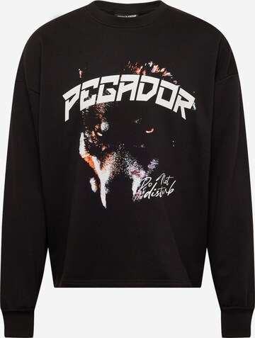 Pegador Sweatshirt 'DONORA' in Zwart: voorkant