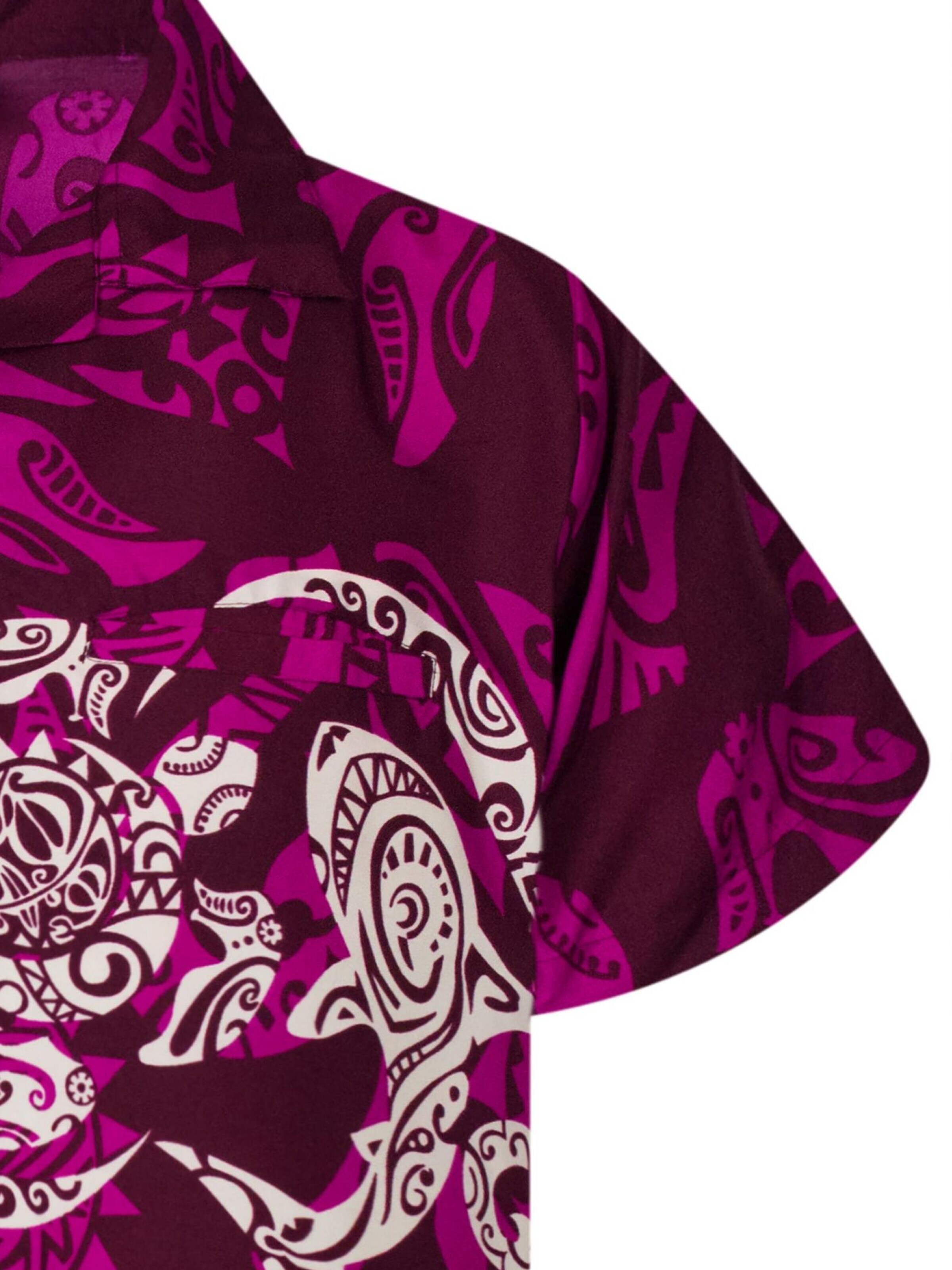 King Kameha - Camiseta 'Maori Chest' en lila