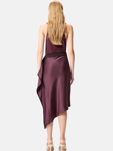PINKO Skirt 'PINKO NEW CARAMBOLA GONNA SATIN GONNA' in Red
