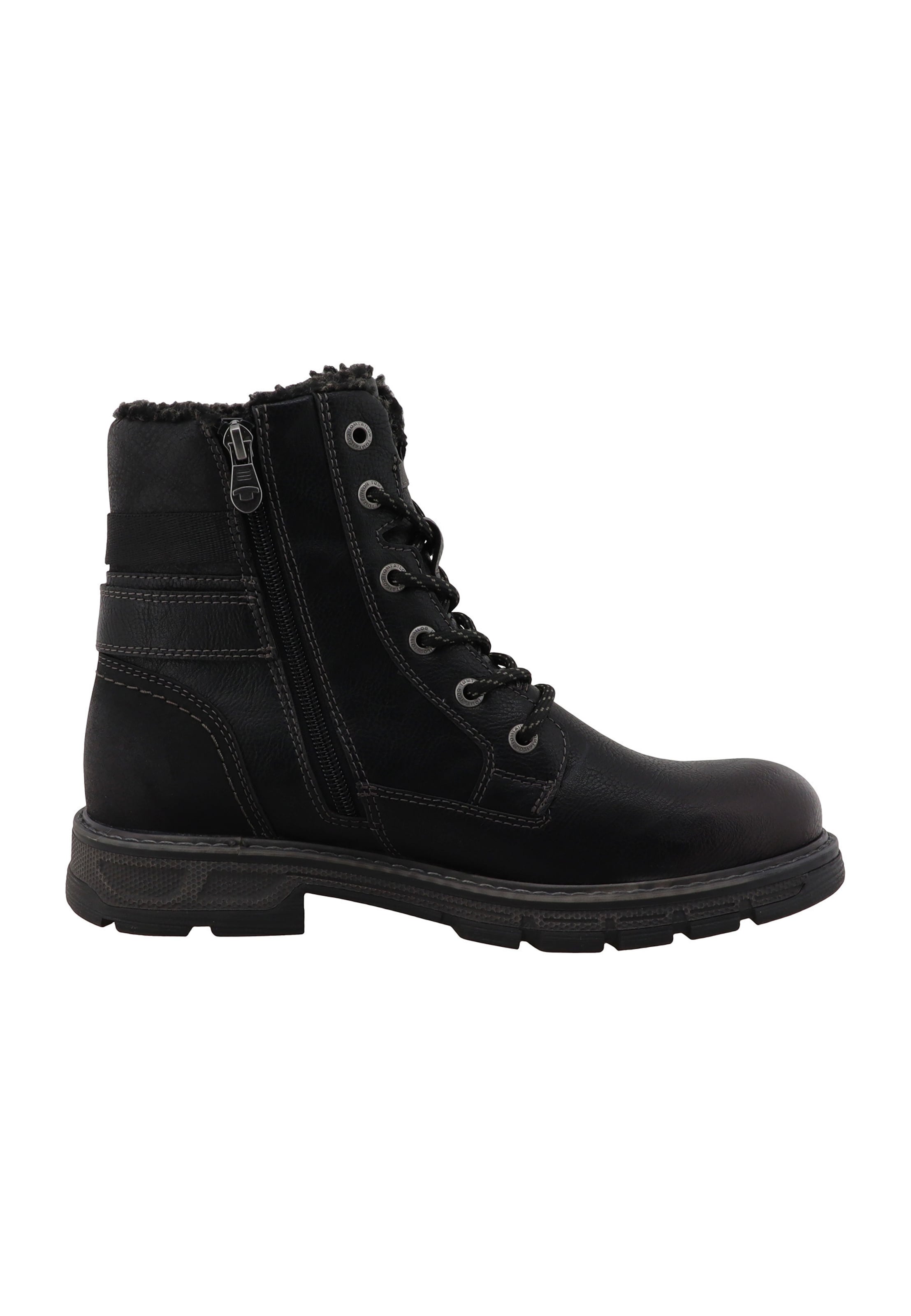 TOM TAILOR Schnürboots in 40 in schwarz, Produktansicht