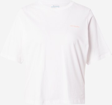 T-shirt fonctionnel 'North Cascades' COLUMBIA en blanc : devant