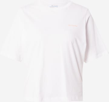 T-shirt fonctionnel 'North Cascades' COLUMBIA en blanc : devant